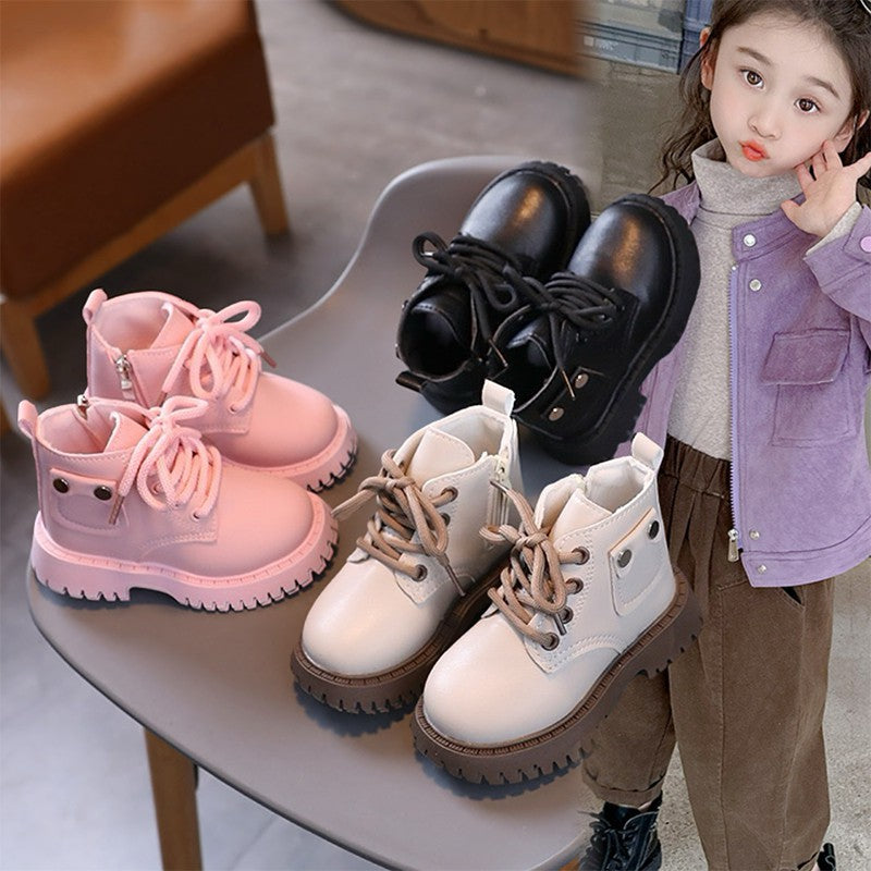 Toddler Boys’ and Girls’ Kids Boots – Short Martin Shoes