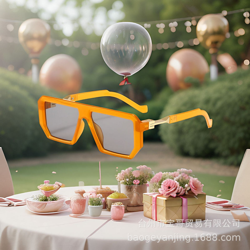 INSTOCK-Bold Flat-Top Sunglasses