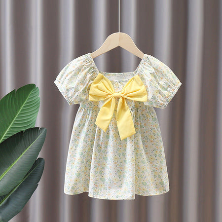 Girls Floral Princess Dress Short Sleeve Summer 2024 – Summer Kids Fashion Nepal | Tudoholic