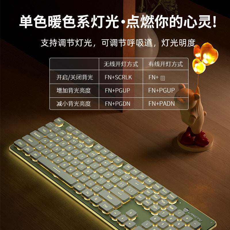 Wolfway L1 Wireless Backlit Keyboard for Gaming & Office