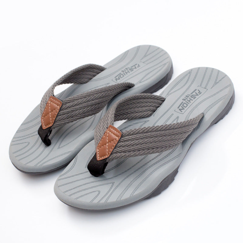 INSTOCK-Men's Summer Rubber Sole Denim Flip-Flops Casual