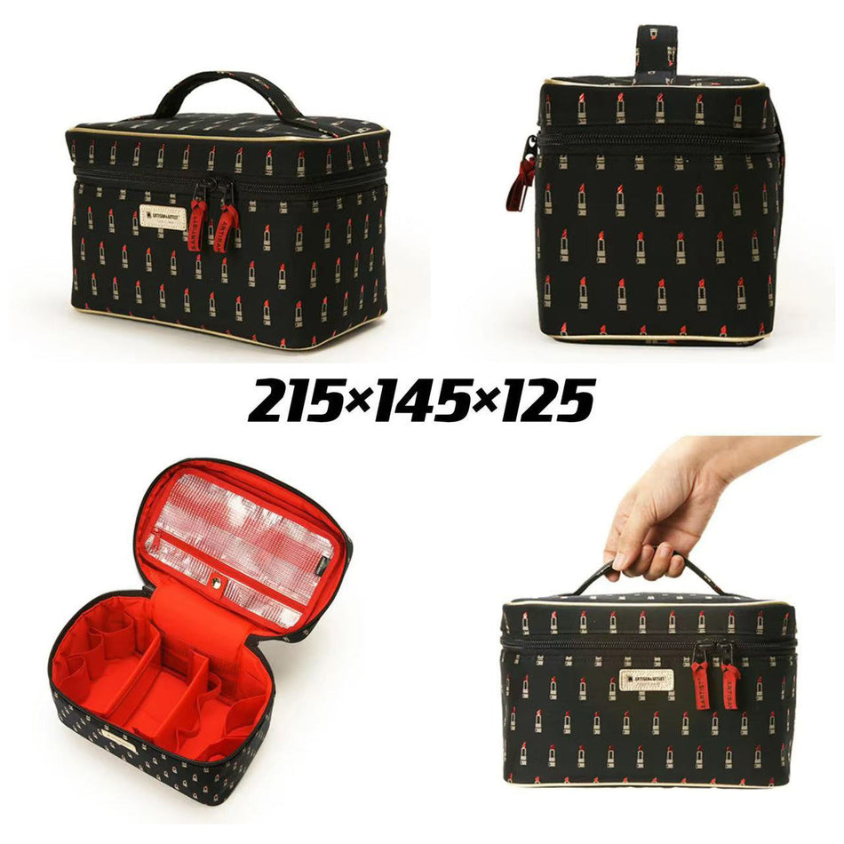 Japanese Embroidered Lipstick Makeup Box – Large Capacity &
