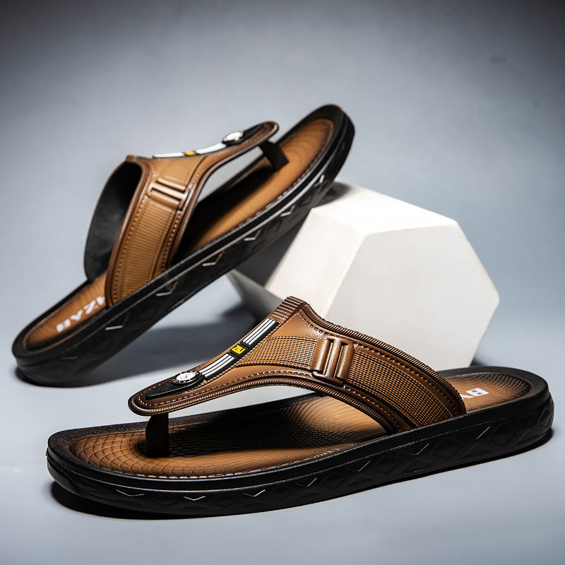 Men's Thick Sole Flip-Flops | Non-Slip Beach Sandals