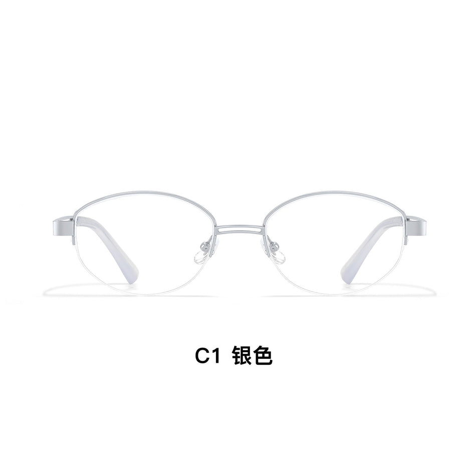 Retro Half-Frame Glasses for Women – Old Money Style