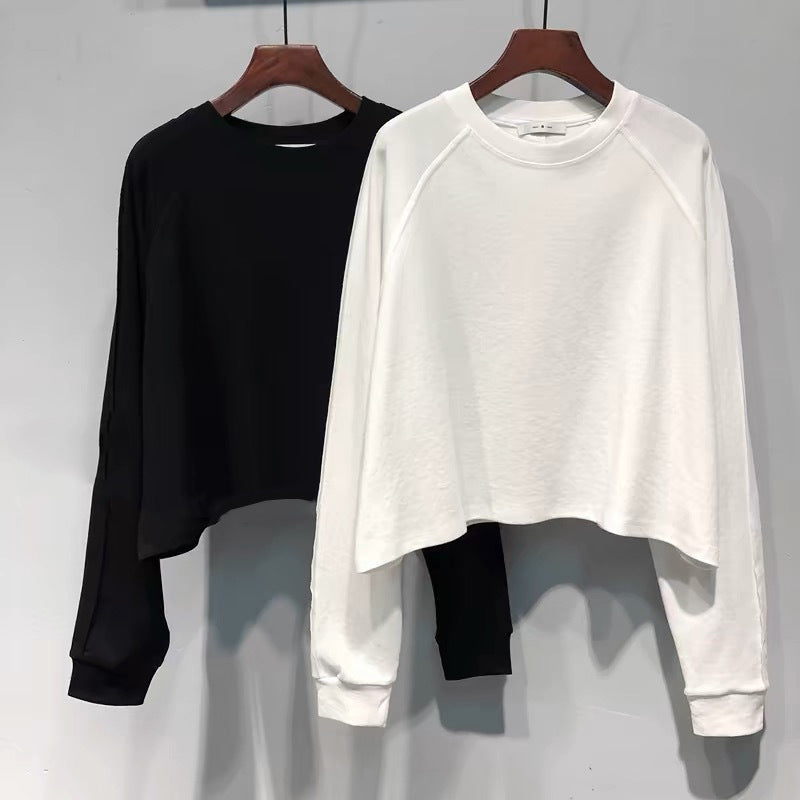 INSTOCK-Solid Color Loose Fit T-Shirt & Early Autumn Long Sleeve