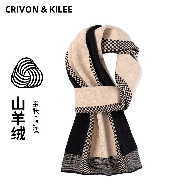 2025 Men’s Cashmere Plaid Scarf Wholesale Nepal