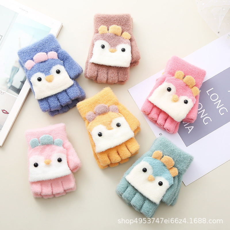 Kids Penguin Flip Gloves