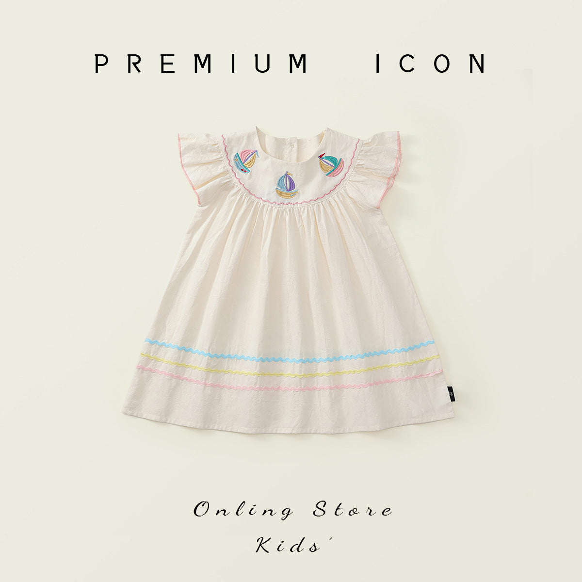 Girls Cotton Fly Sleeve Embroidery Summer Dress – Summer Kids Fashion Nepal | Tudoholic