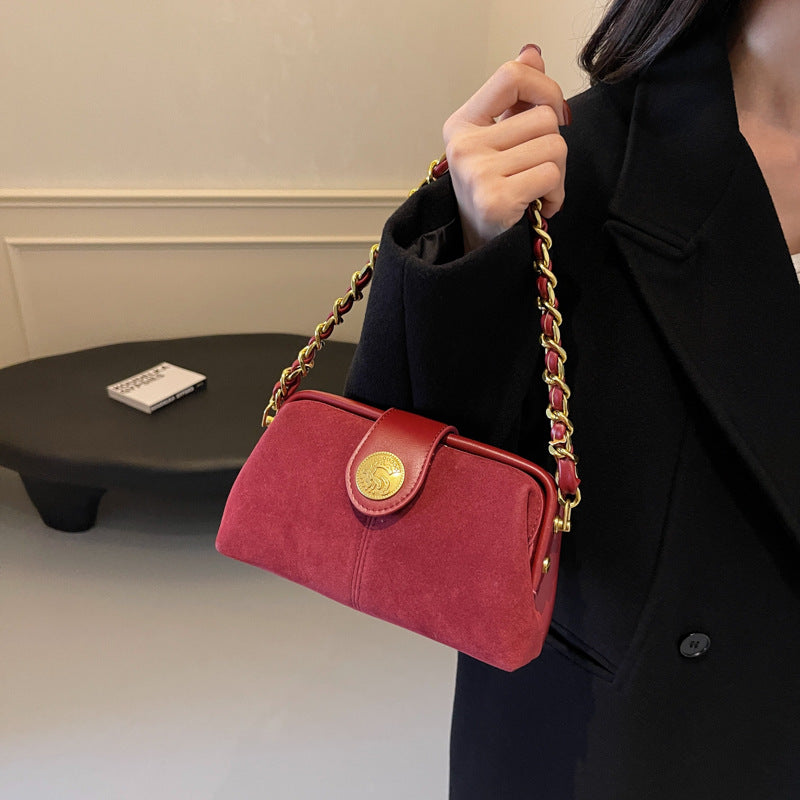 Frosted Chain Doctor Crossbody Bag for Women