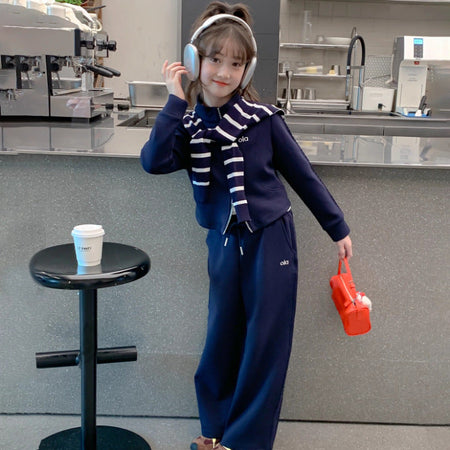 Girls’ Autumn 2025 Shawl Jacket Two-Piece Set – Spring Autumn Kids Fashion Nepal | Tudoholic