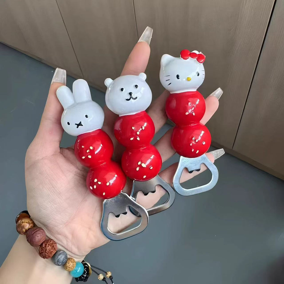 Cute Cat Magnetic Bottle Opener with Fridge Magnet