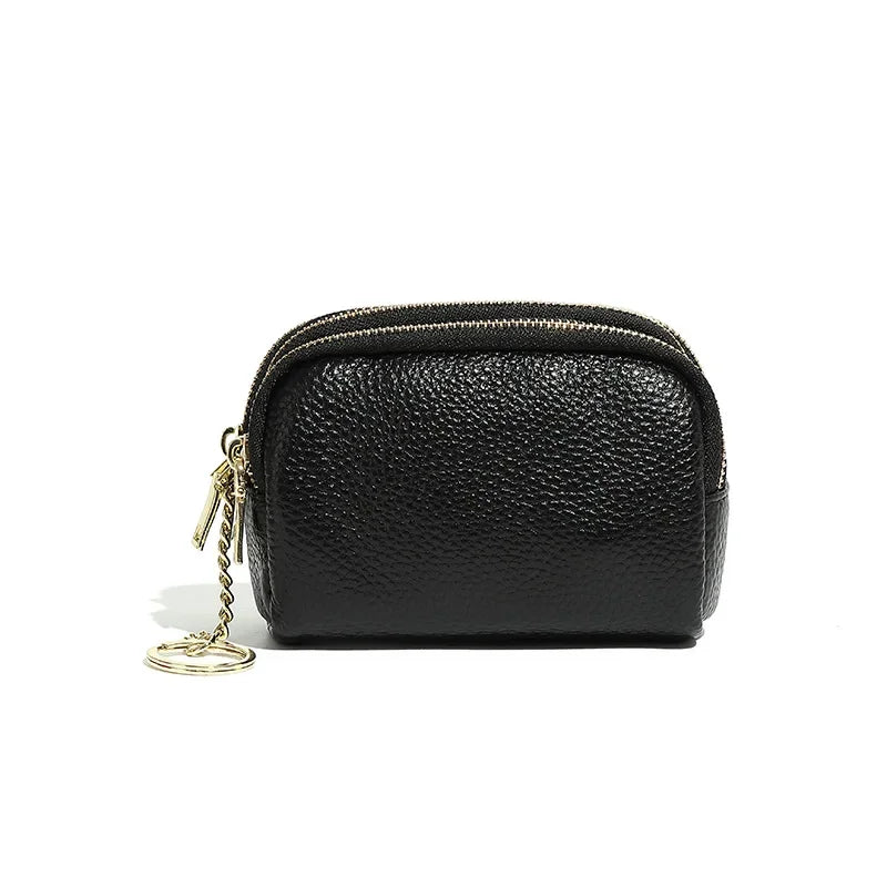 INSTOCK-3-Layer Cowhide Coin Purse – Large-Capacity Wallet