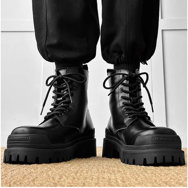 STOCK-Men’s Hiking Boots – High-Top British Style Leather Shoes