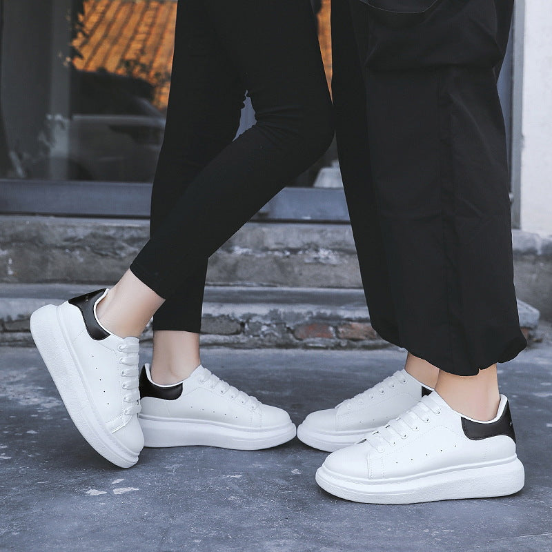 2025 White Platform Height Boost Sneakers