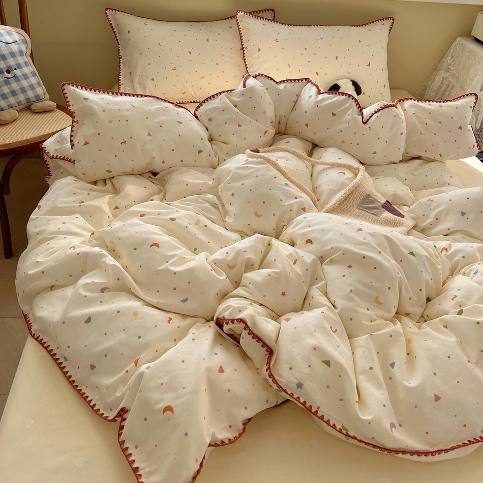 Light Luxury Cotton Bedding 3/4-Piece Set 🛏️✨