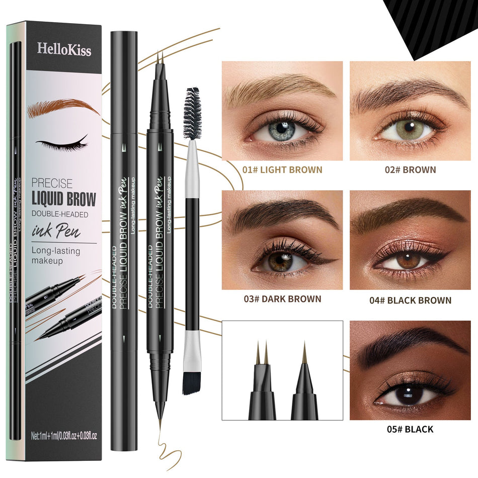 Hellokiss Double-Headed Waterproof Wild Eyebrow Pencil