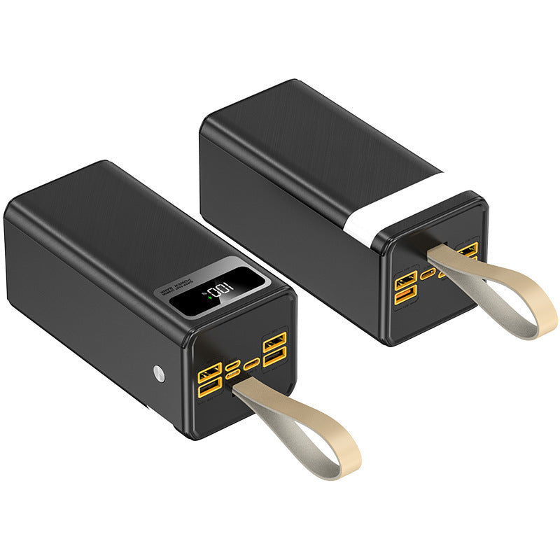 High-Capacity 120W Outdoor Solar Power Bank with Built-In Cables