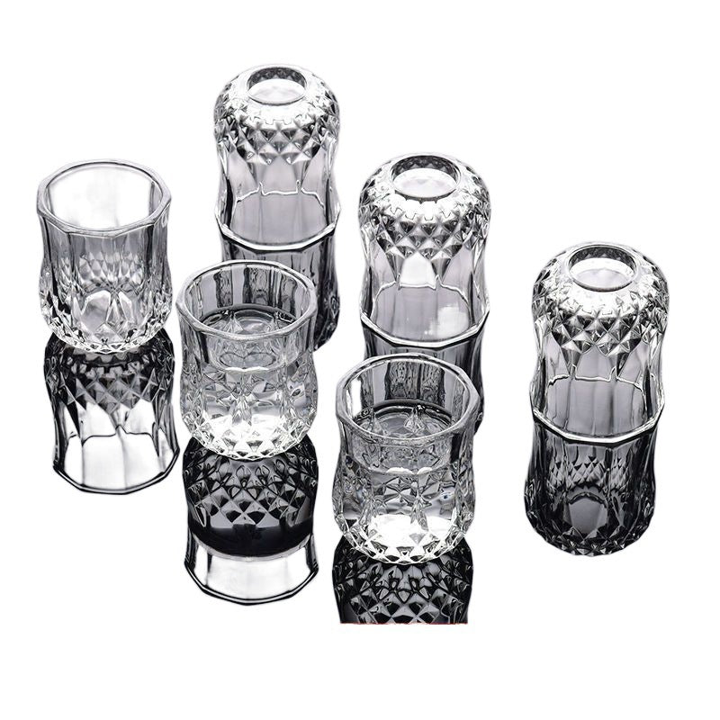 Thick-Bottom Small Glass Wine Cup Set for Liquor & Whiskey