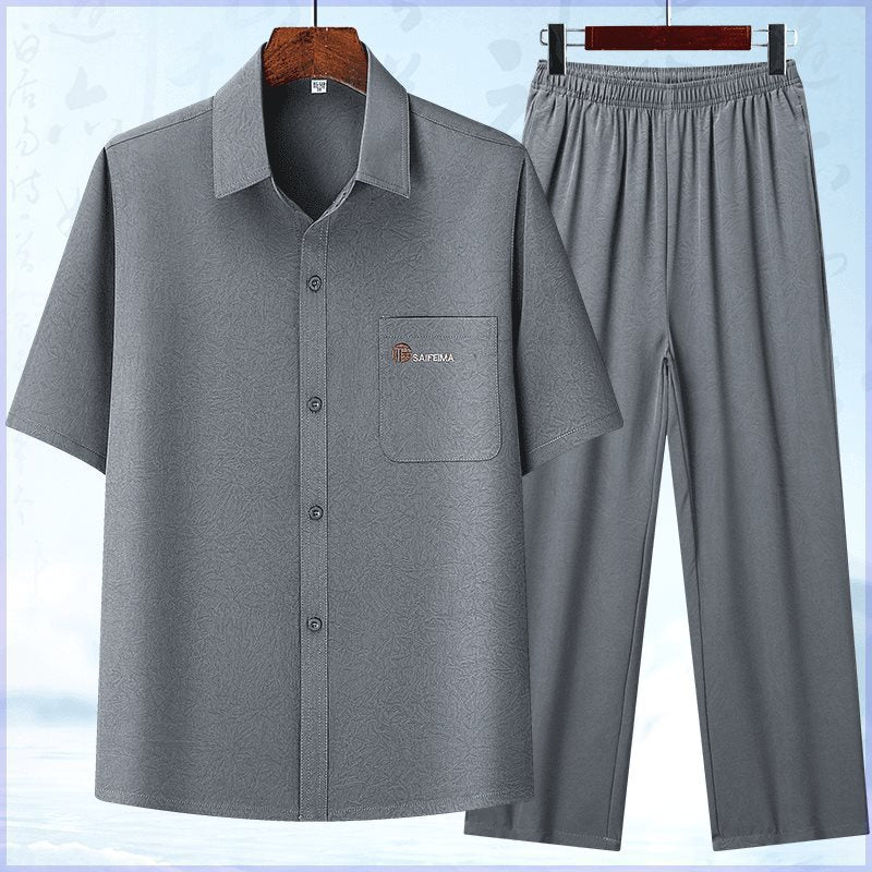 Men's Summer Shirt & Pant Set – Cool Wear for Dad