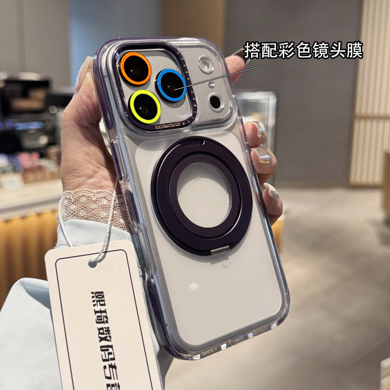 iPhone 17 Pro Max Case with Metal Stand Transparent