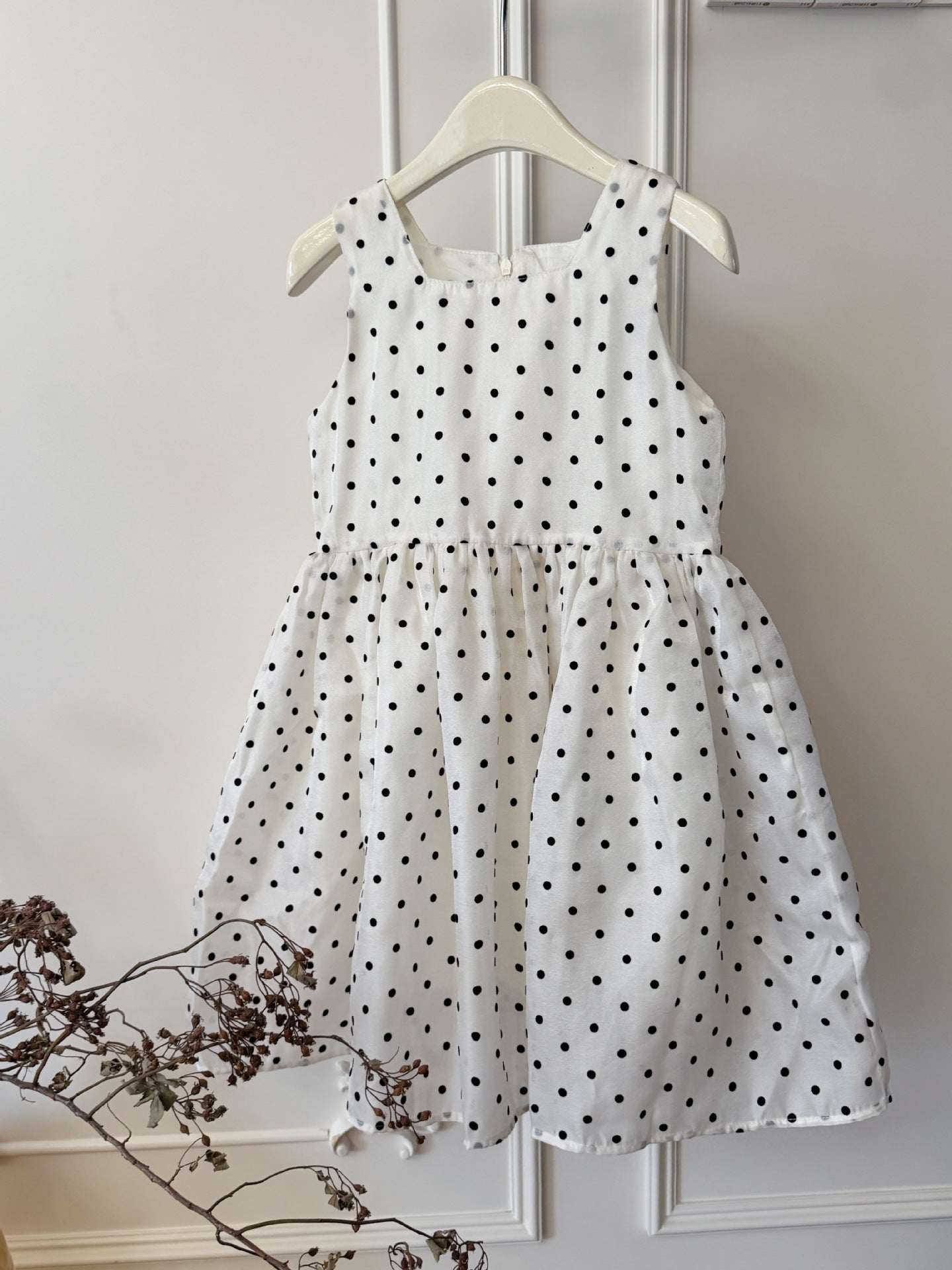Girls Polka Dot Square Collar Princess Dress 2026 – Kids Fashion Nepal | Tudoholic
