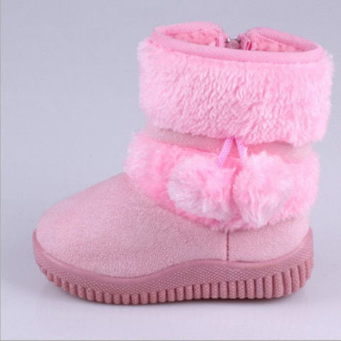 INSTOCK-Kids’ Soft Sole Snow Boots – Warm Fleece Winter Shoes