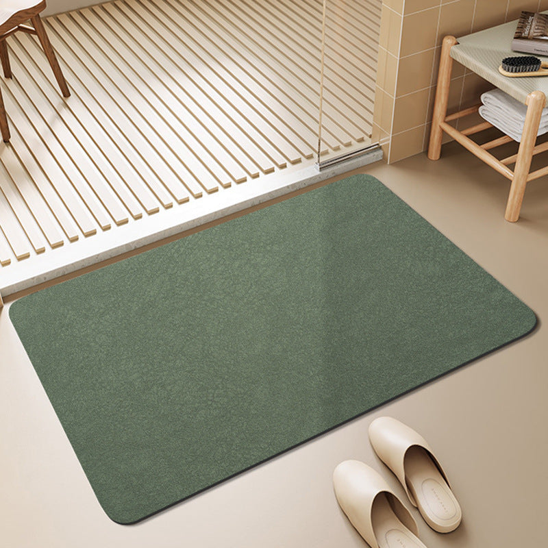 Simple Solid Color Diatom Mud Quick-Dry Bathroom Mat