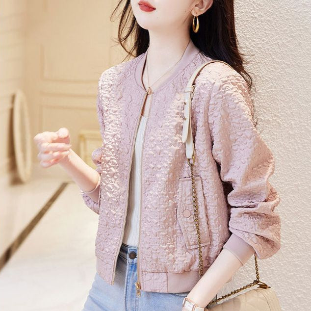 Textured Short Slim Jacket