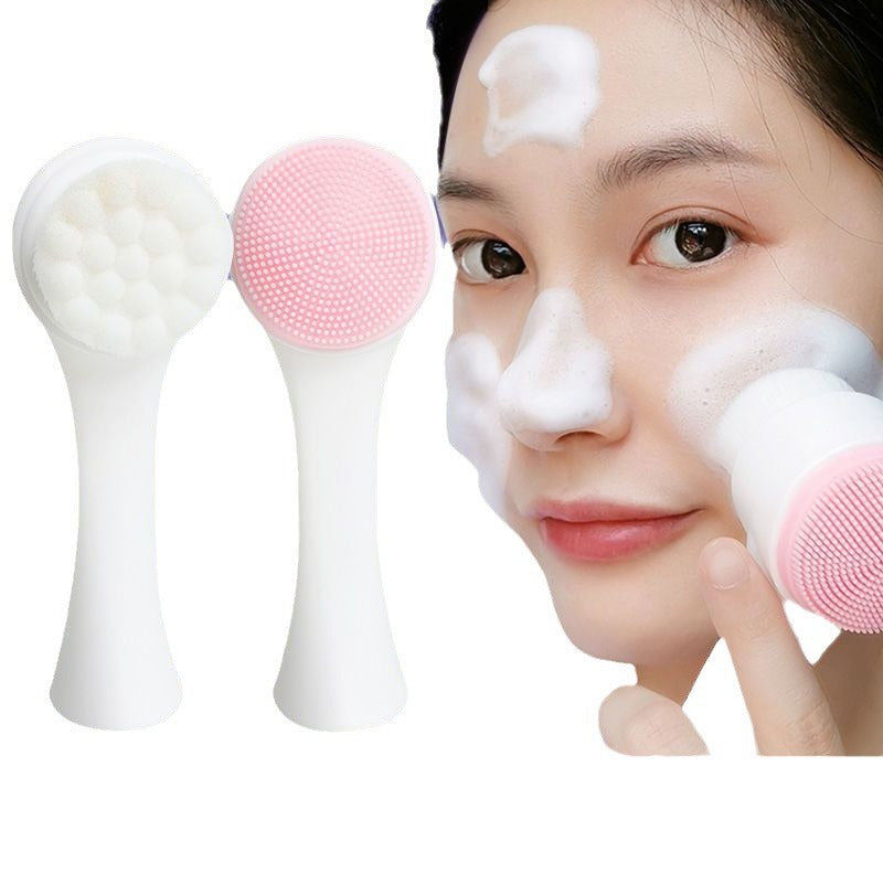 Double-Sided Silicone Face Cleansing Brush