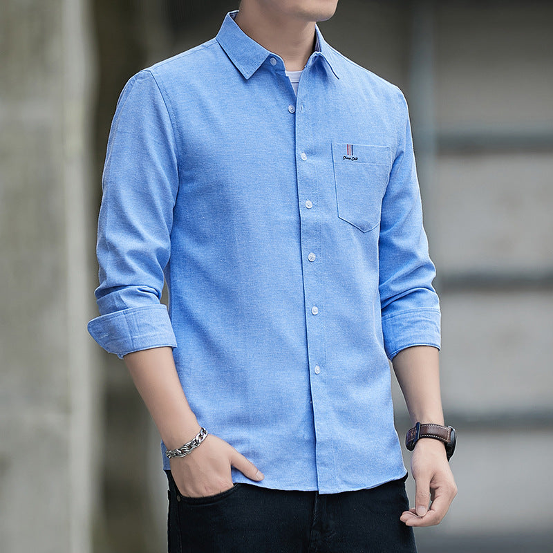 Korean Slim-Fit Casual Shirt Jacket for Youth