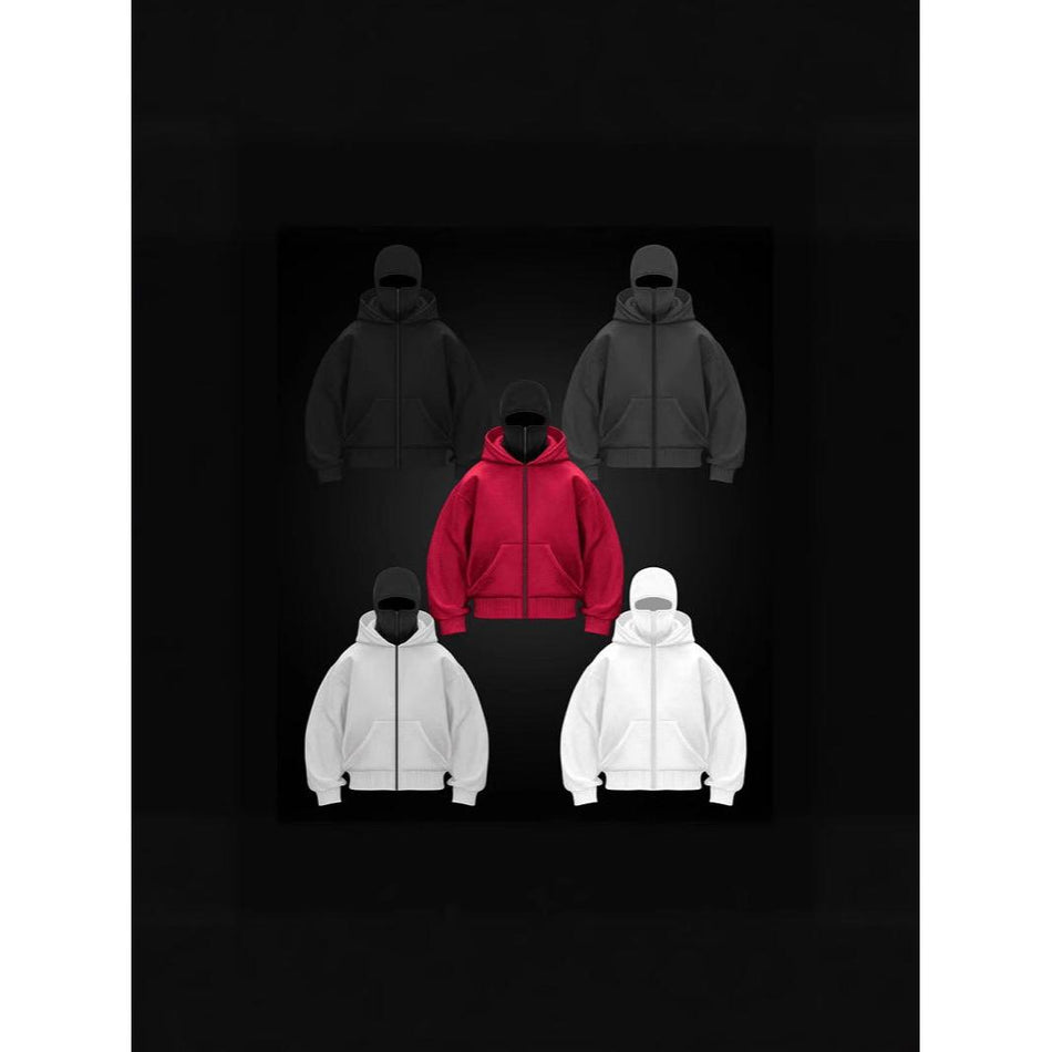 Unisex Autumn DIY Hoodie – Loose Double-Hood Sweater Jacket