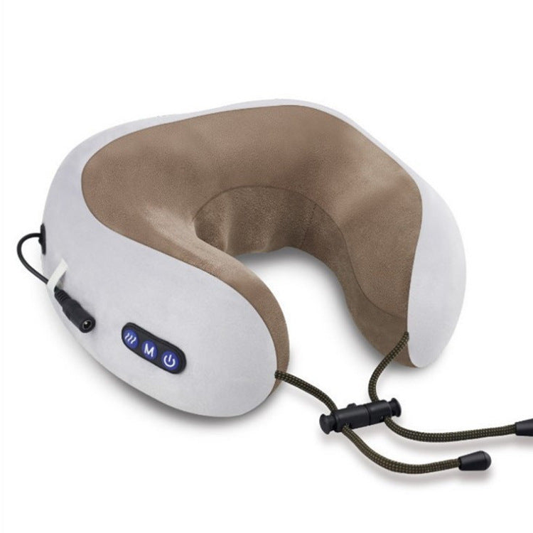 U-Shaped Electric Neck Massage Pillow for Car & Home