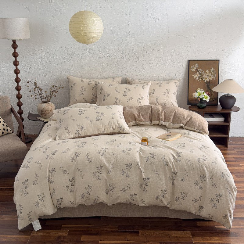 Cotton 4-Piece Bedding Set – All-Season Comfort 🛏️