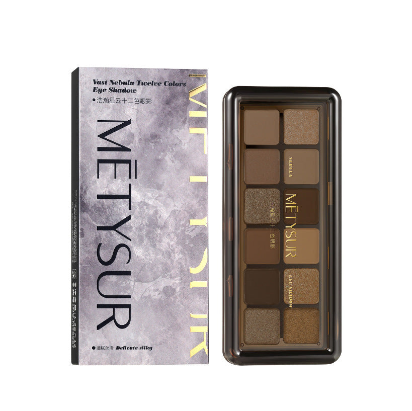 METYSUR Meilixiu 12-Color Eyeshadow Palette – Pearlescent & Matte