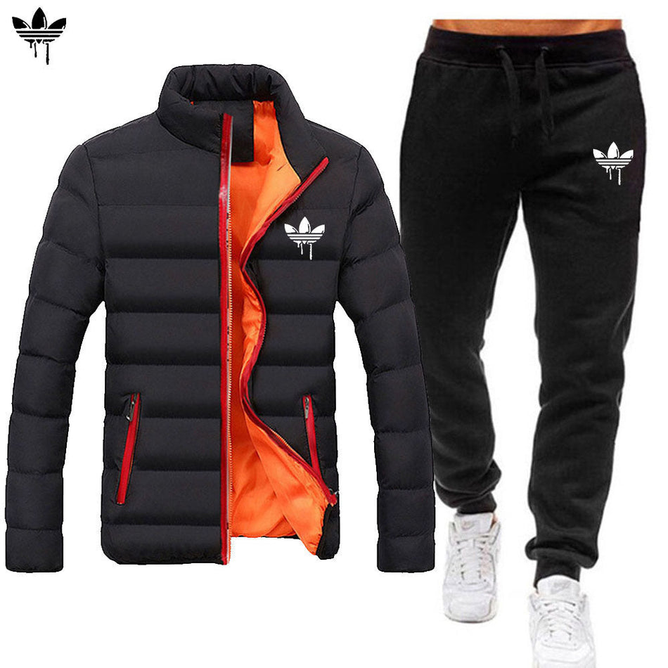 Winter Men’s Cotton Suit – Casual Jacket & Trousers Set