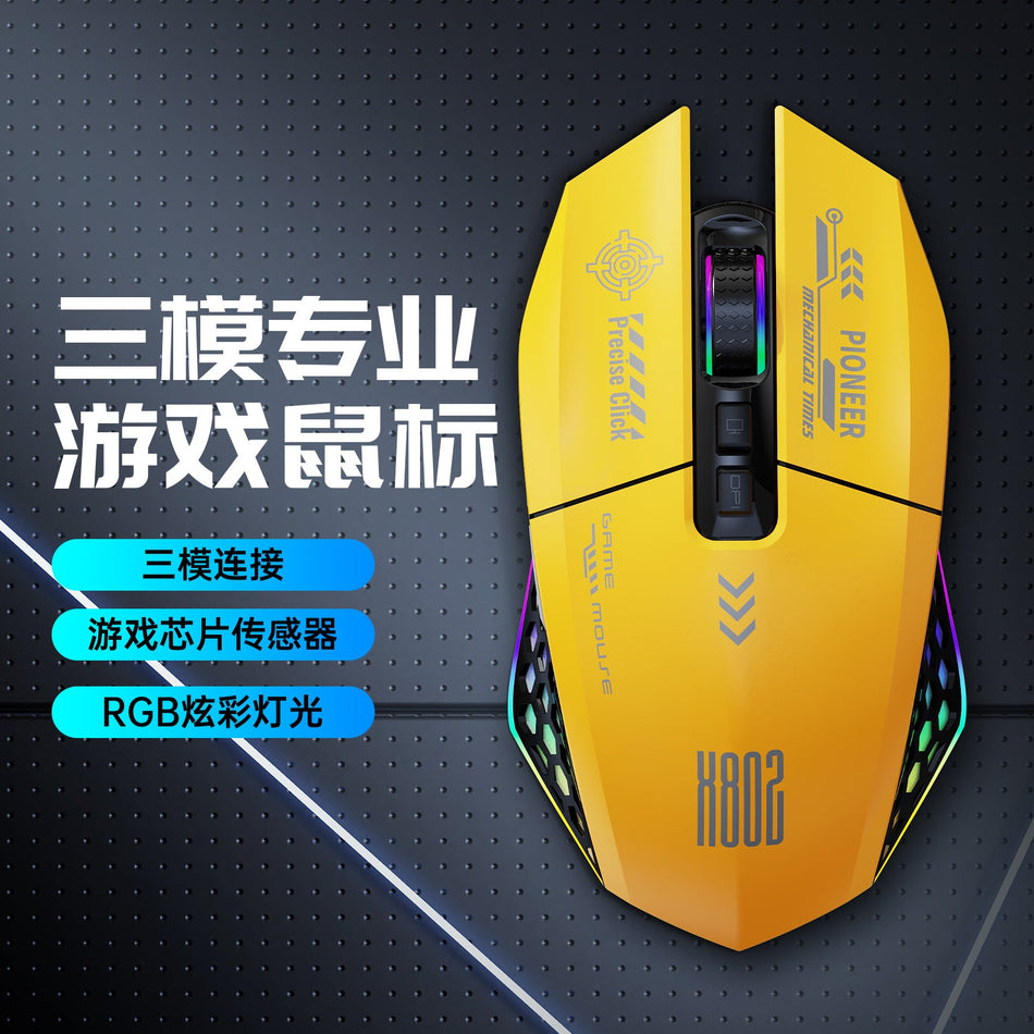 X802 Three-Mode Wireless Bluetooth Gaming Mouse RGB