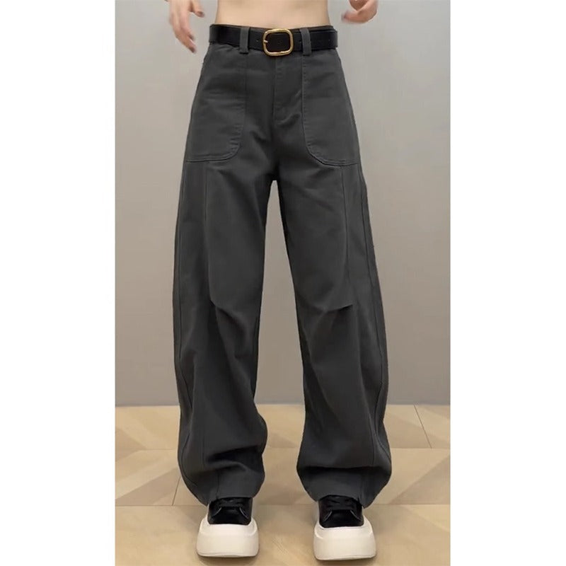 Gray Plus Size Banana Workwear Jeans for Women