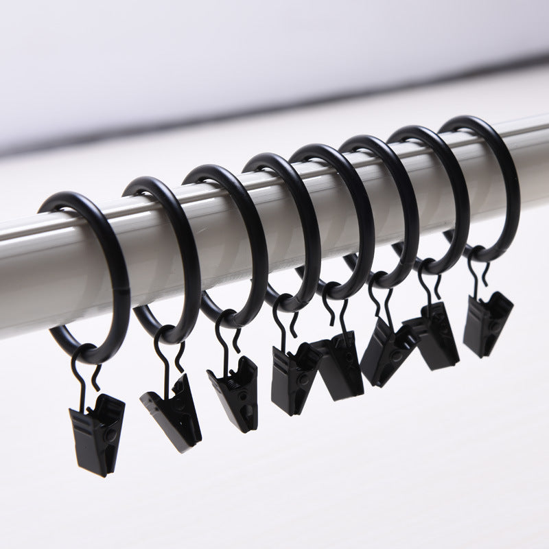 Roman Rod Metal Curtain Ring Clip Hook for Shower Curtains