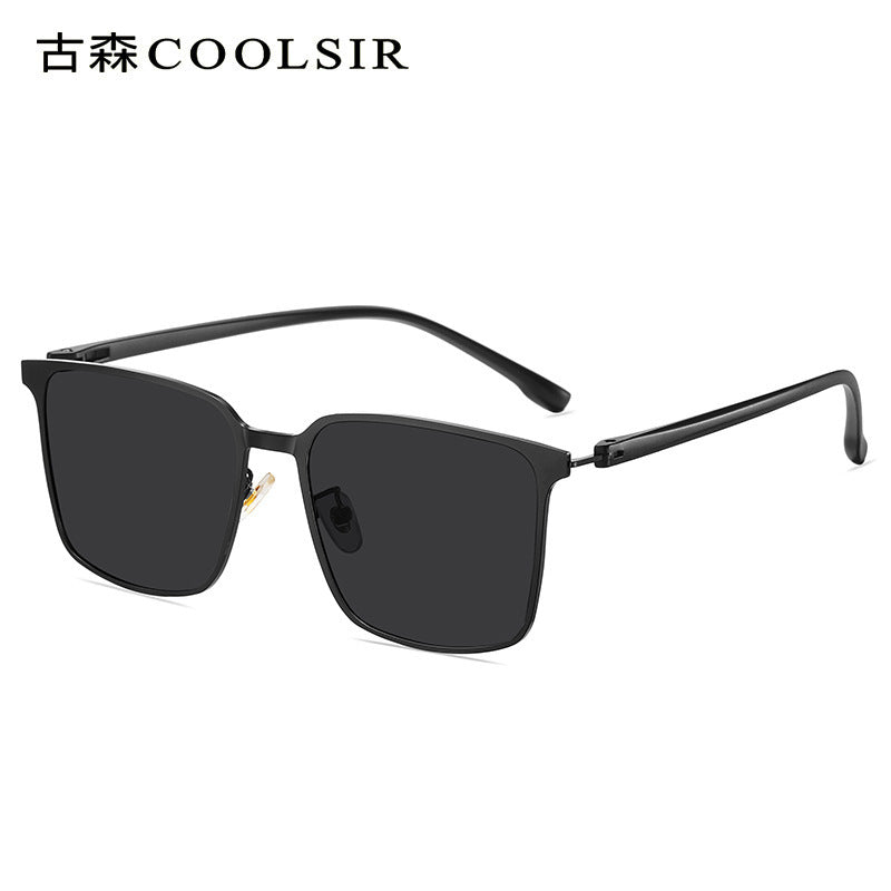 Men's Square Polarized Sunglasses TR90 Full Frame Design