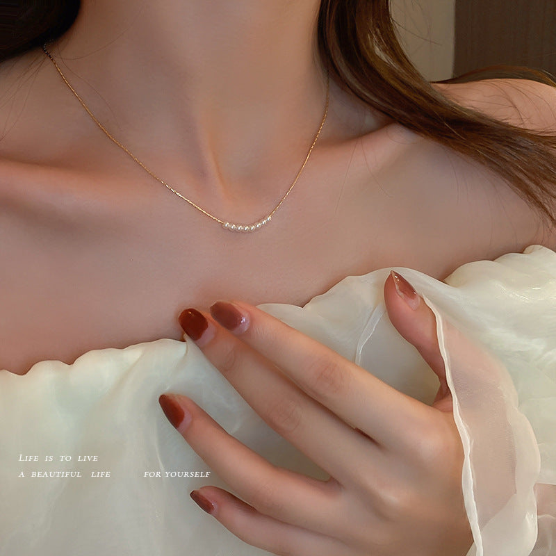 STOCK-Butterfly Pearl Tassel Necklace – Romantic &