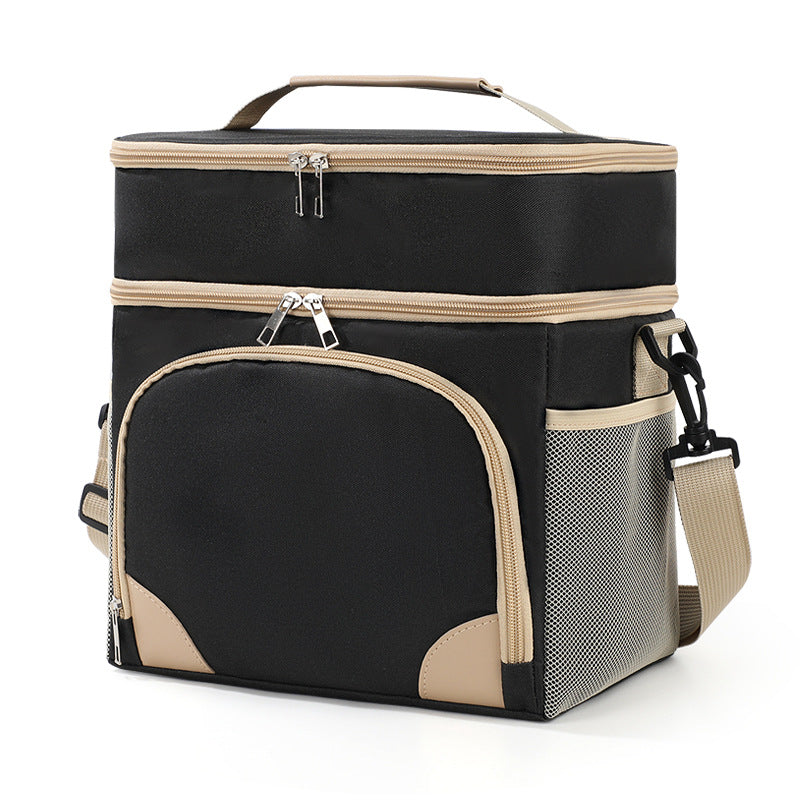 Double-Layer Insulated Crossbody Lunch & Picnic Bag