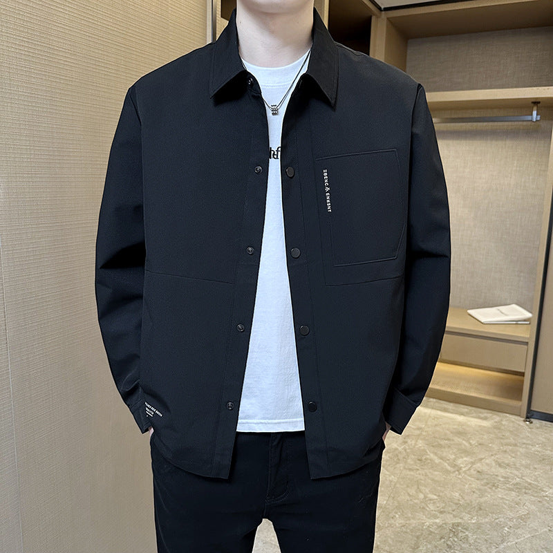 Men's Casual Business Lapel Jacket Lightweight Workwear Coat