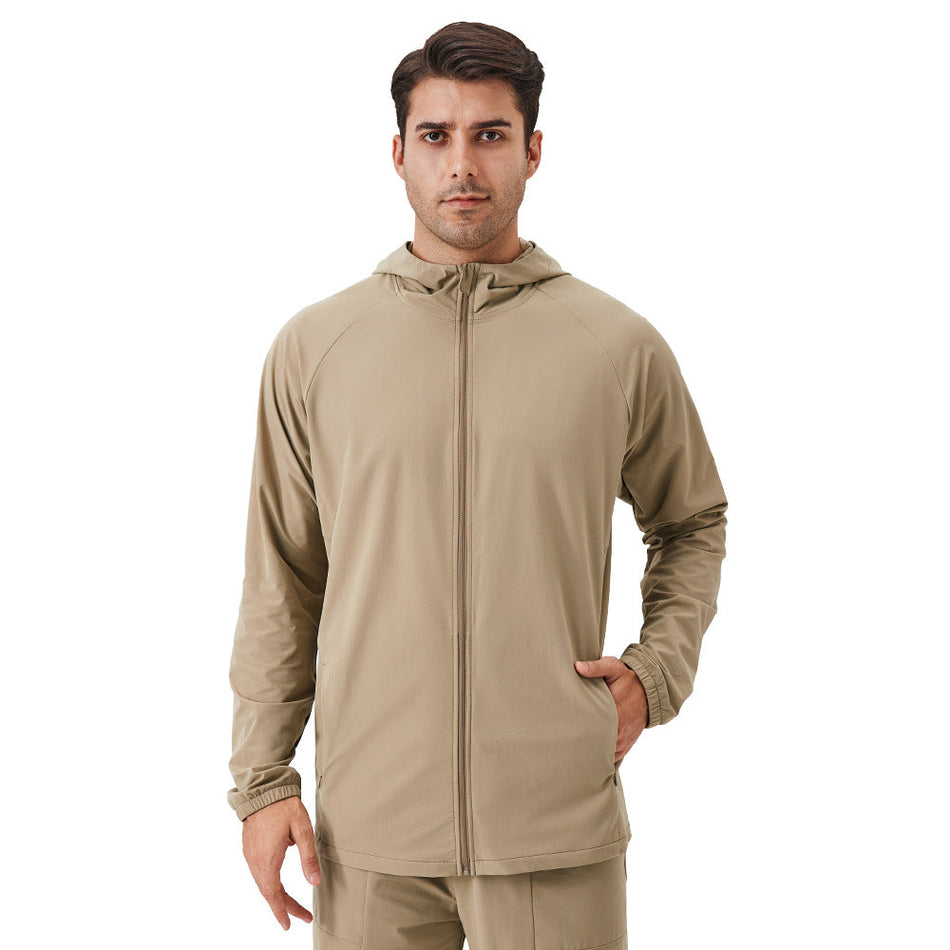 Men’s Autumn & Winter Sports Jacket – Windproof Zipper Hoodie