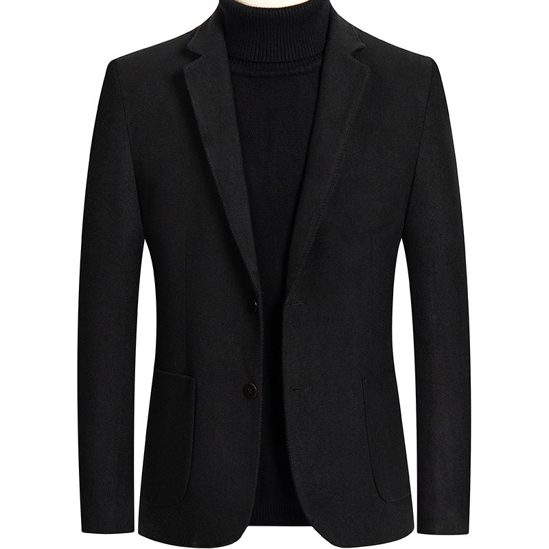INSTOCK-Men’s Cashmere Wool Suit Jacket – Autumn/Winter Short