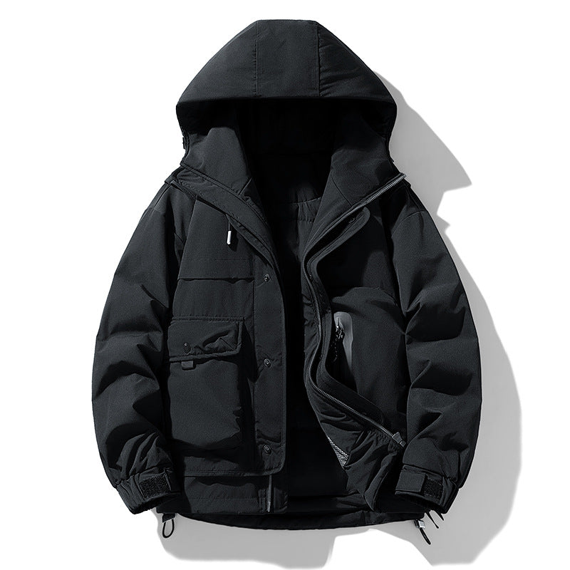 Men’s Hooded Down Jacket – Functional 90% Duck Down Parka