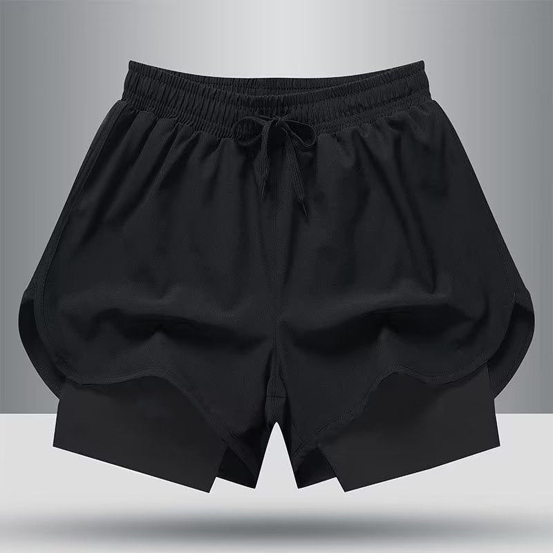 Men's 2-in-1 Fitness Shorts | Anti-Walking Gym Shorts
