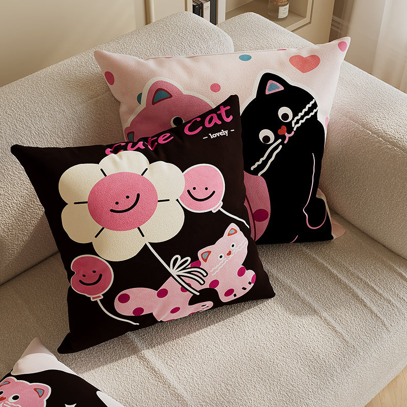Double-Sided Printed Sofa & Office Cushion Pillow