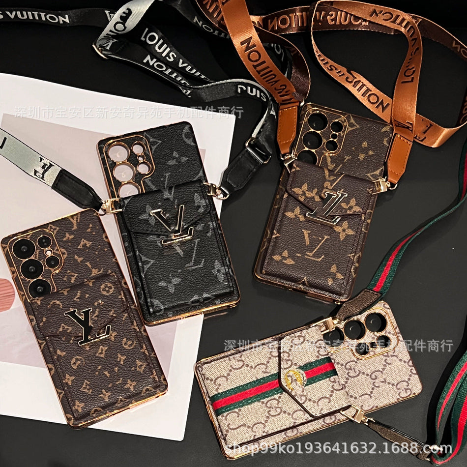 Premium Leather Crossbody Samsung Case