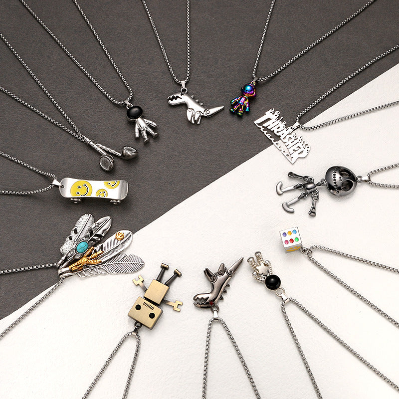 Titanium Steel Sweater Chain – Trendy Couple Necklace