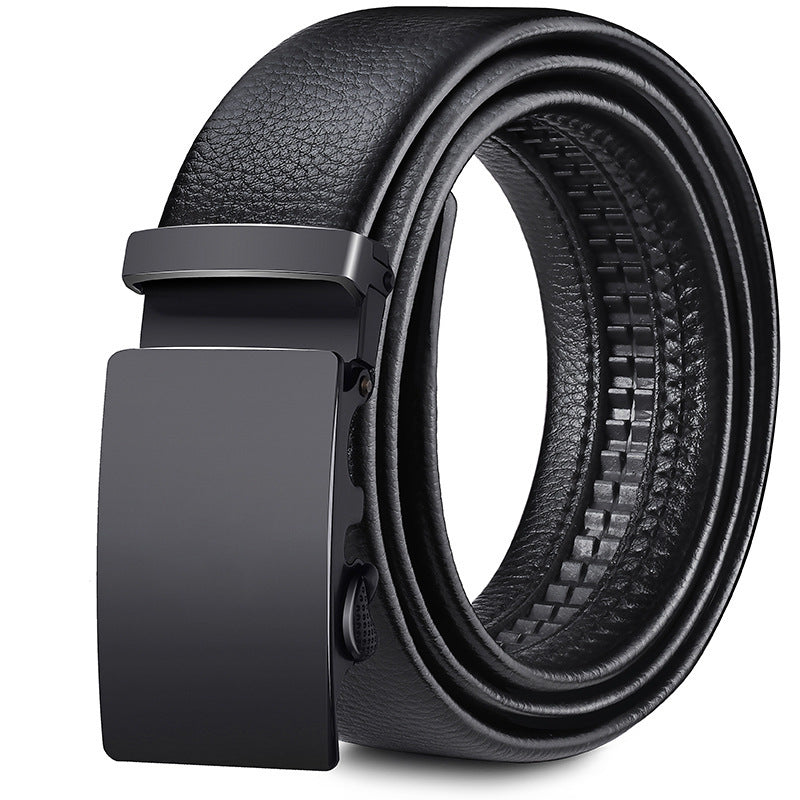 Men’s PU Soft Leather Automatic Buckle Jeans Belt